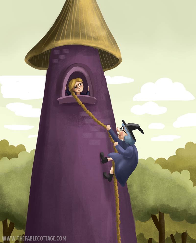 Rapunzel in the tower