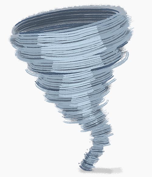 Illustration of a tornado